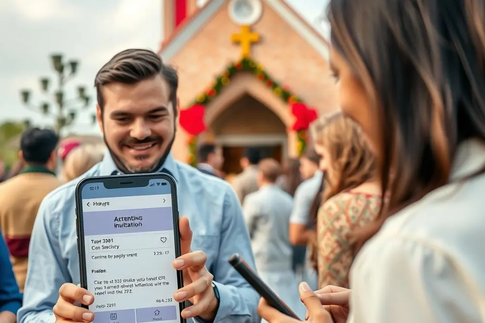 Aplicativo para fazer convite para igreja para eventos e engajamento comunitário