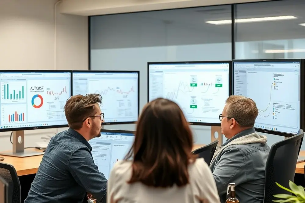 Equipe realizando automação para automatizar tarefas da empresa com foco em evitar erros
