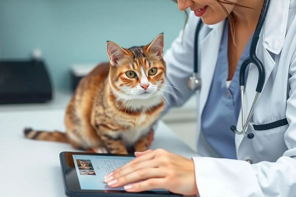 clínica veterinária usando sistema para acompanhamento do histórico e evolução dos pacientes