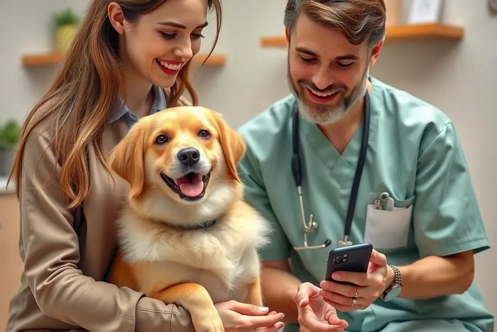 clínica veterinária usando sistema para melhorar atendimento ao cliente e agendamento