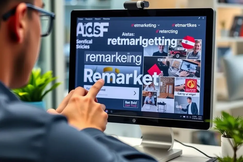 Conceito de remarketing e retargeting para recuperar visitantes que não compraram