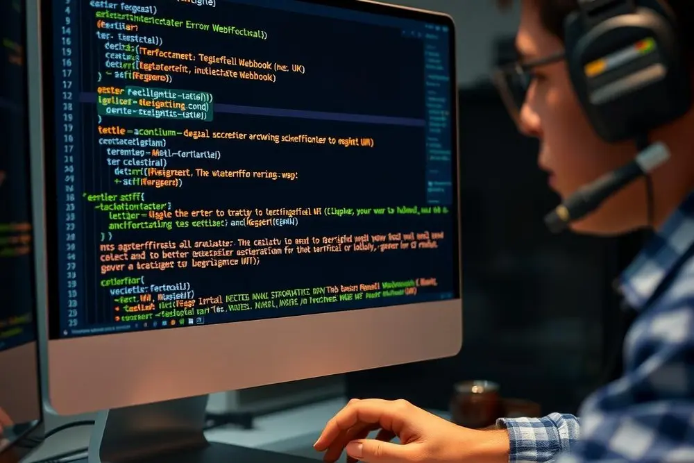 Tela de computador mostrando erros e alertas durante configuração de Webhook