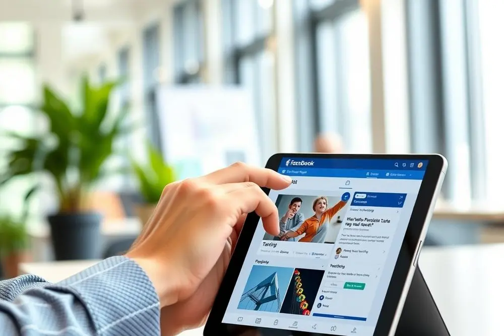 Profissional configurando segmentação em Facebook Ads para escalar campanha