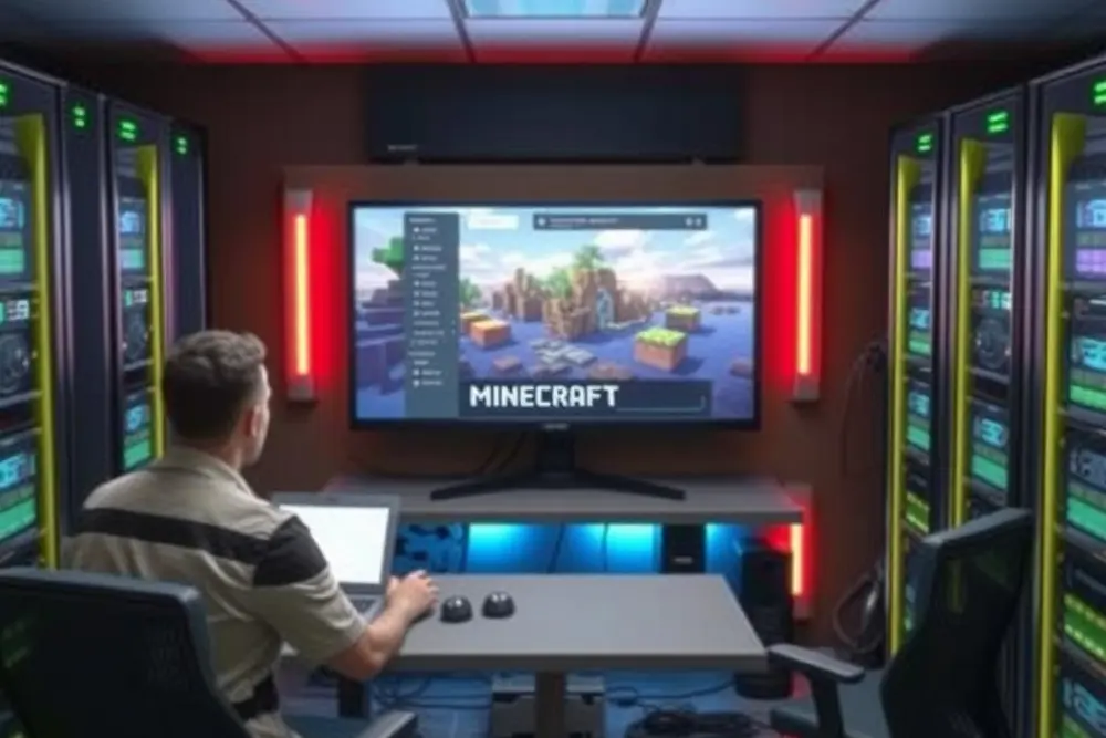 Servidor dedicado para jogos como Minecraft com infraestrutura segura para suportar vendas