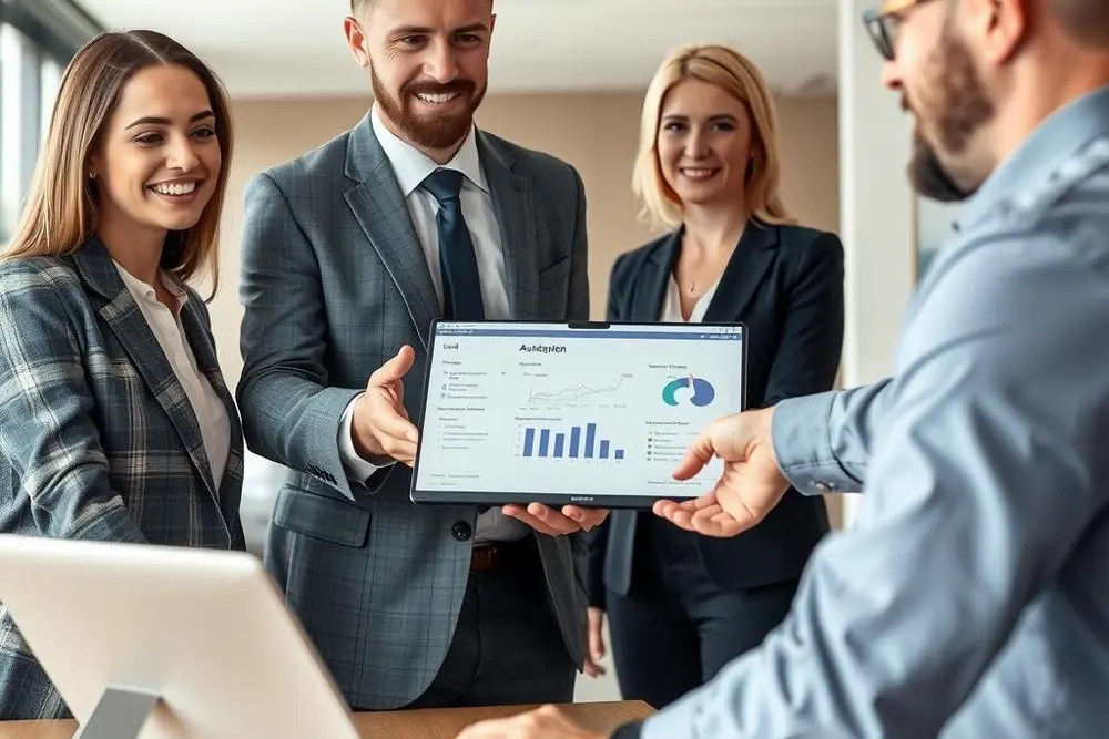 Consultor demonstrando como ganhar dinheiro com automações via n8n
