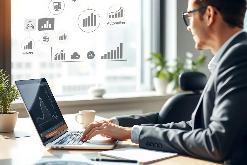 Interface do n8n mostrando fluxo de automação para empresas