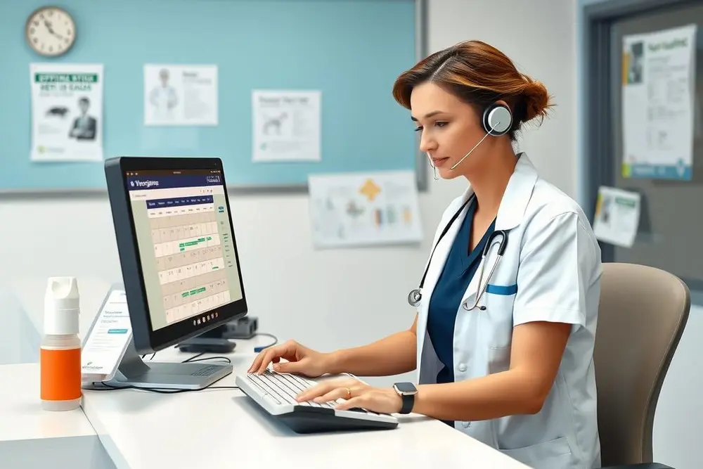 Planejamento inicial para organizar consultas em clínica veterinária com uso de computador e telefone na recepção