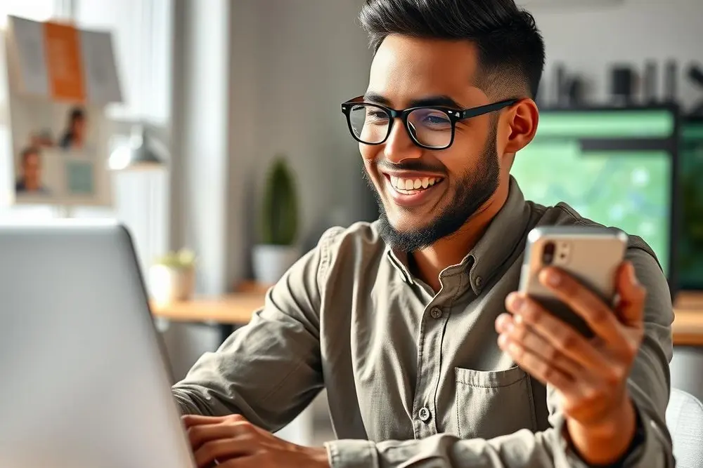 Pequena empresa usando inteligência artificial gratuita para melhorar produtividade